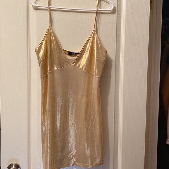 MOTEL Gold dress size M